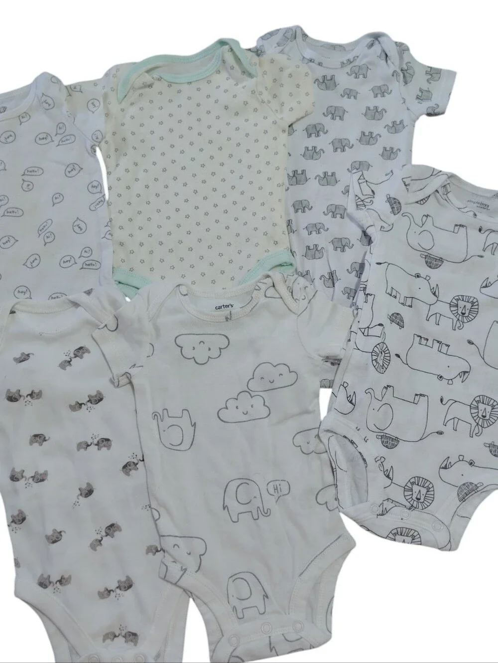 Carter's Little Planet Okie Dokie Gender Neutral Bodysuit Bundle 6pc 3M - 6M